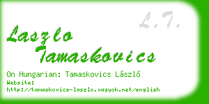 laszlo tamaskovics business card