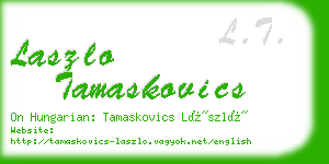 laszlo tamaskovics business card